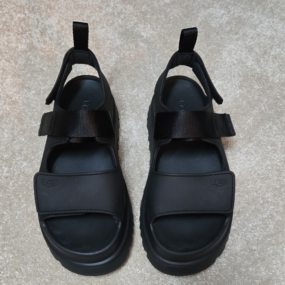 UGG Black Open-Toe Sandals
